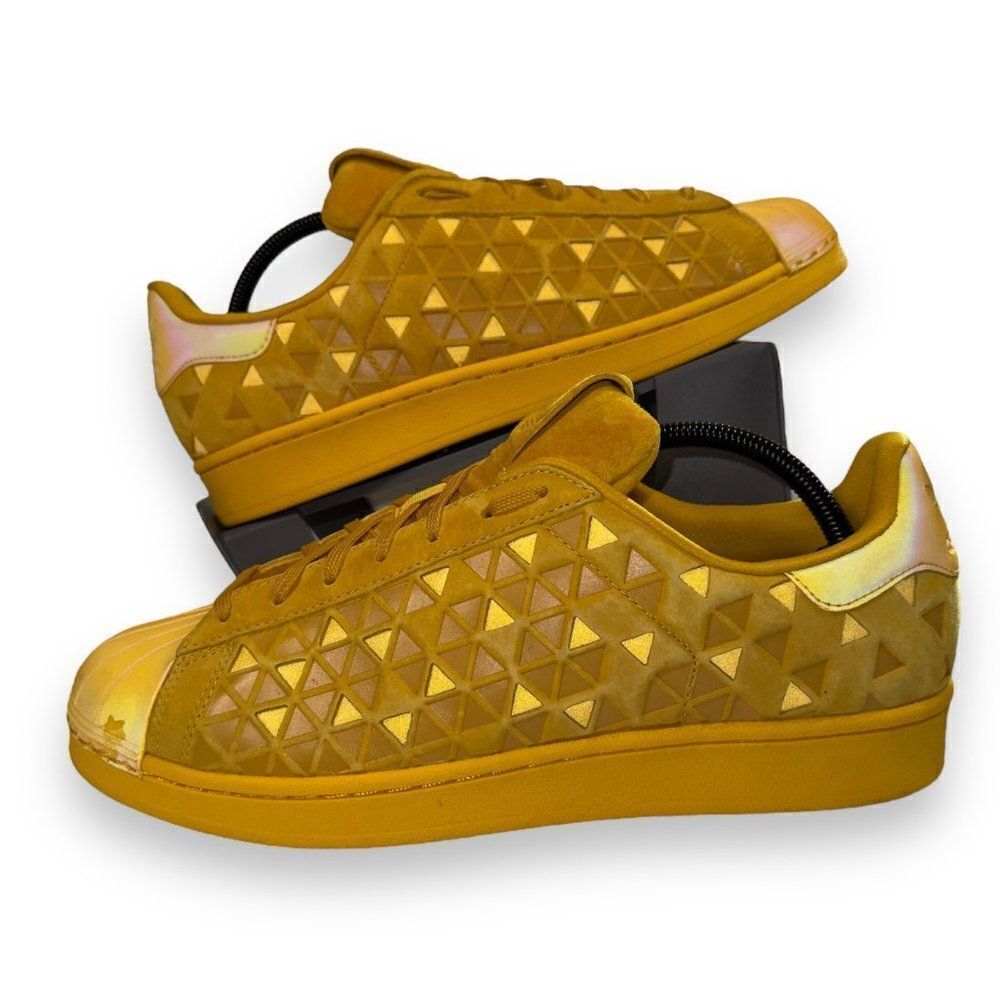 Adidas Superstar 'Xeno Spectrum' Casual Sneakers "Bogold-Yellow" AQ8182 Men's 10